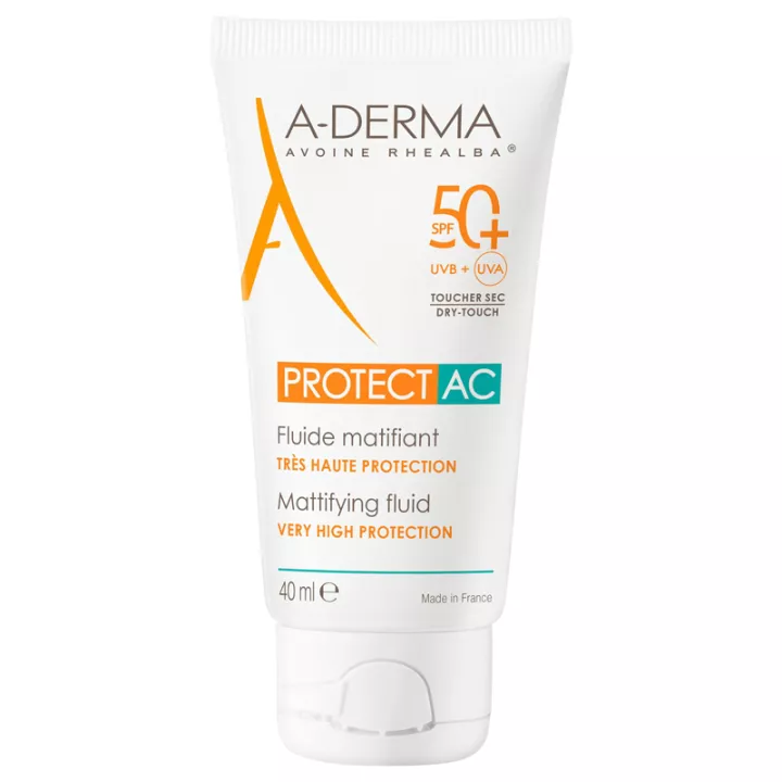 Aderma Protect-AC SPF50+ Fluido opacizzante 40ml