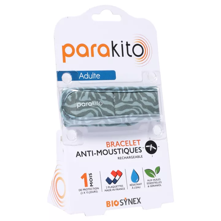 Parakito Adult Rechargeable Mosquito Repellent Wristband Motif