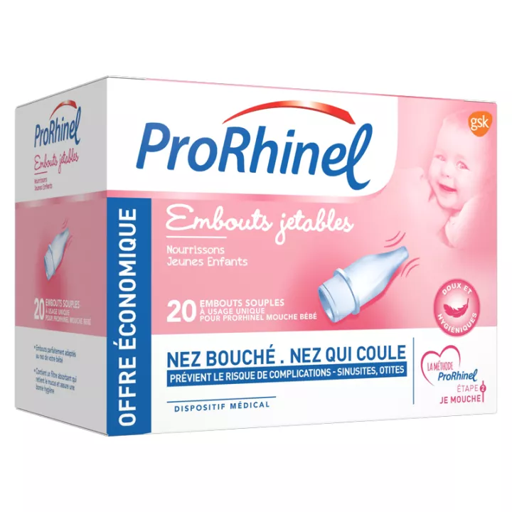 ProRhinel Embouts Jetables pour Mouche Bébé 20 embouts