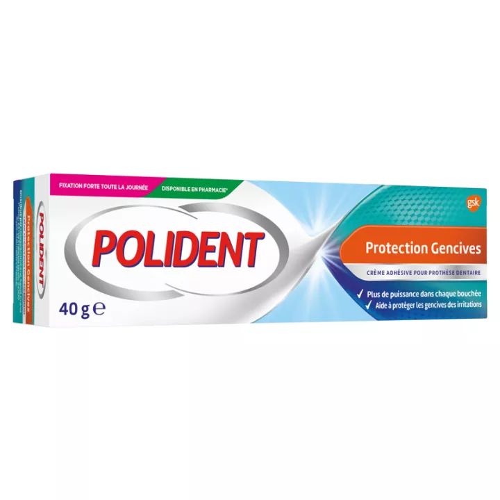 Polident Protection Gencives Crème Adhésive pour Protèse Dentaire 40 g