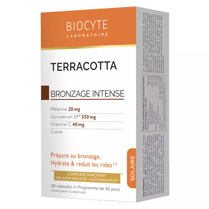 Biocyte Terracotta Intense sun tan activator cocktail 30 capsules