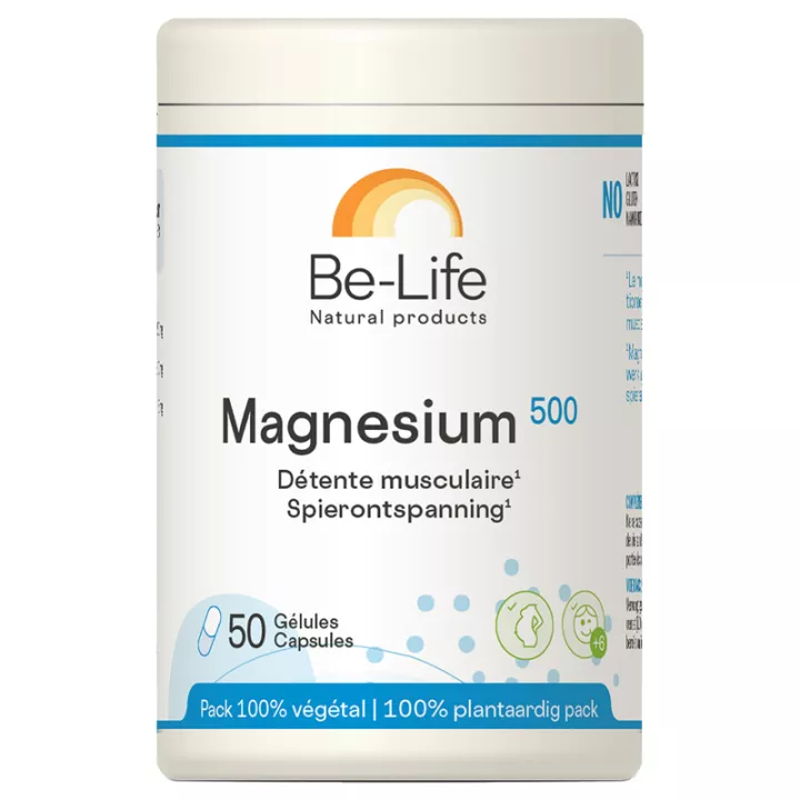 Be-Life Magnésium 500 Détente Musculaire 50 gélules