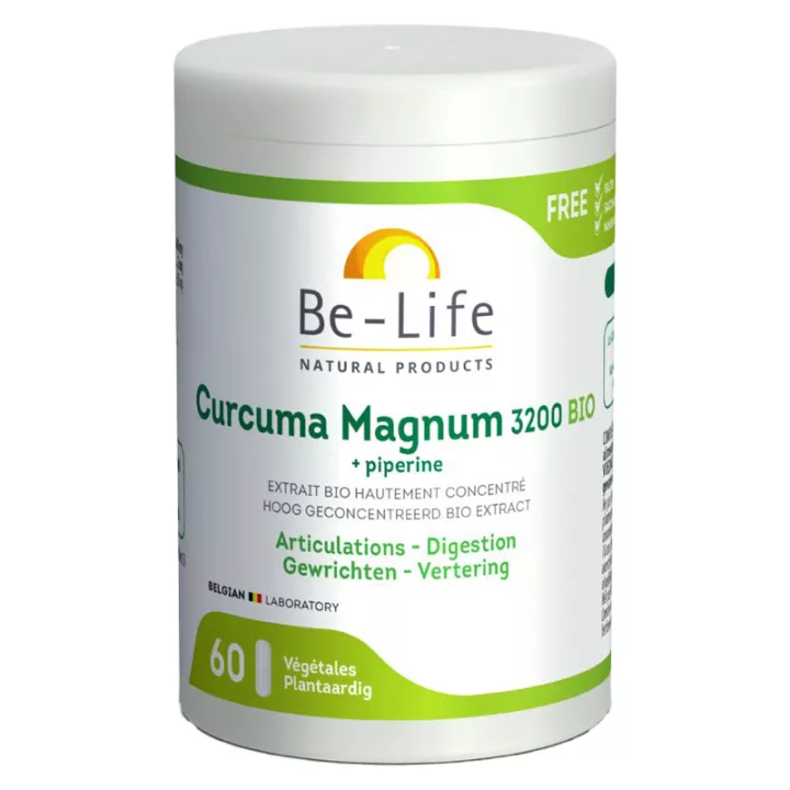 Be-Life Curcuma Magnum 3200 Articulation Digestion Bio 60 gélules
