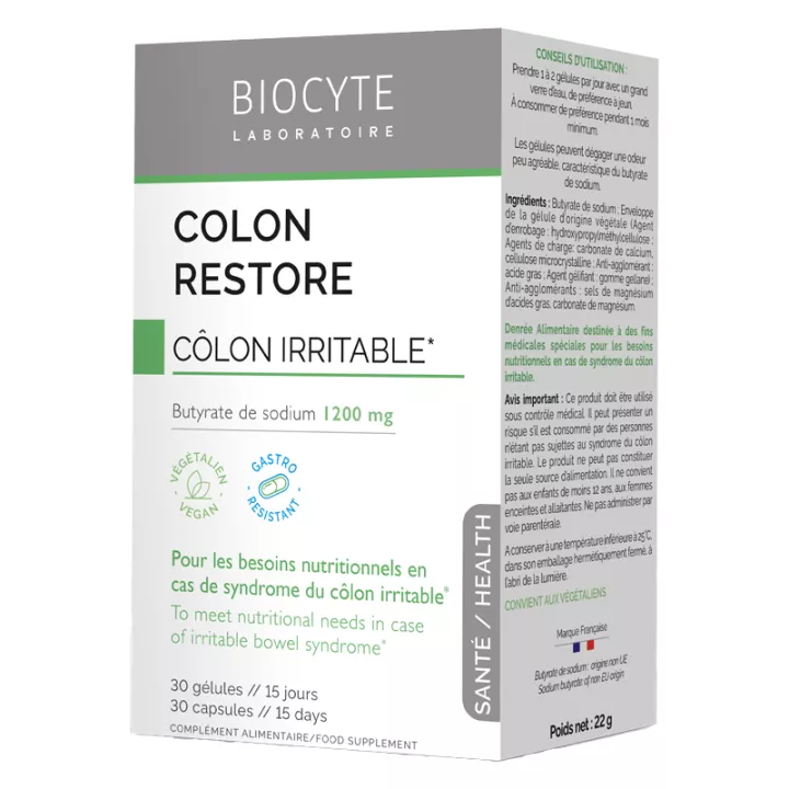 Biocyte Longevity Colon Restore 1200 mg 30 cápsulas
