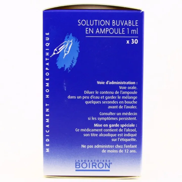 Médicament homéopathique unitaire en ampoules buvables Boiron