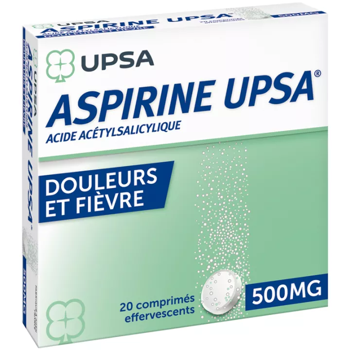 ASPIRIN 500MG TABLETS UPSA SPARKLING 20