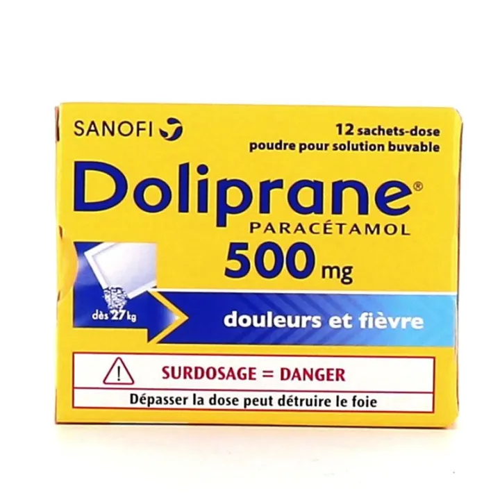 DOLIPRANE 500MG 12 Мешков Для Детей