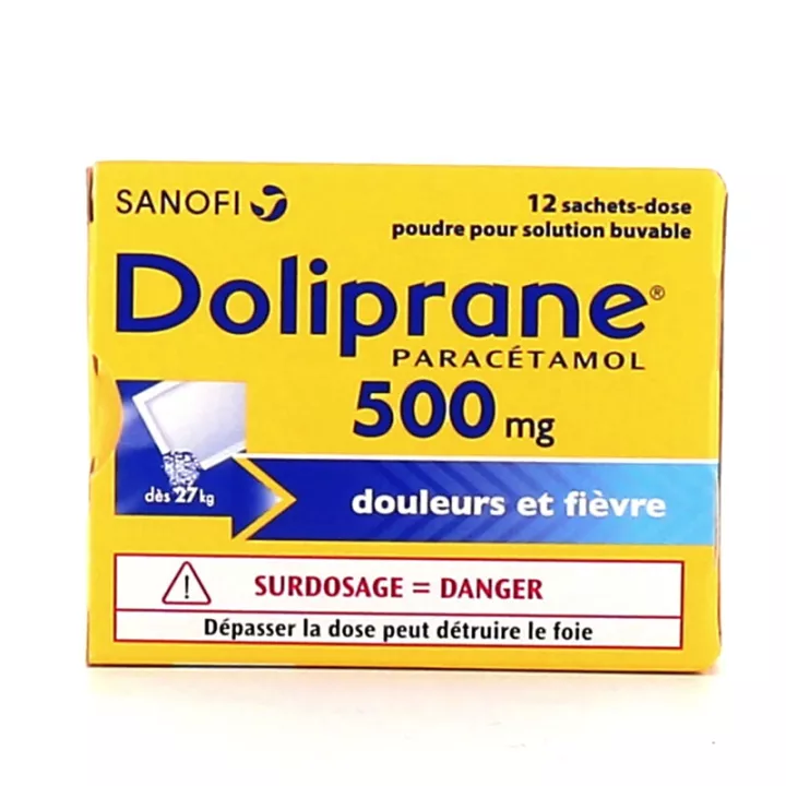 DOLIPRANE 500MG 12 bolsas para niños