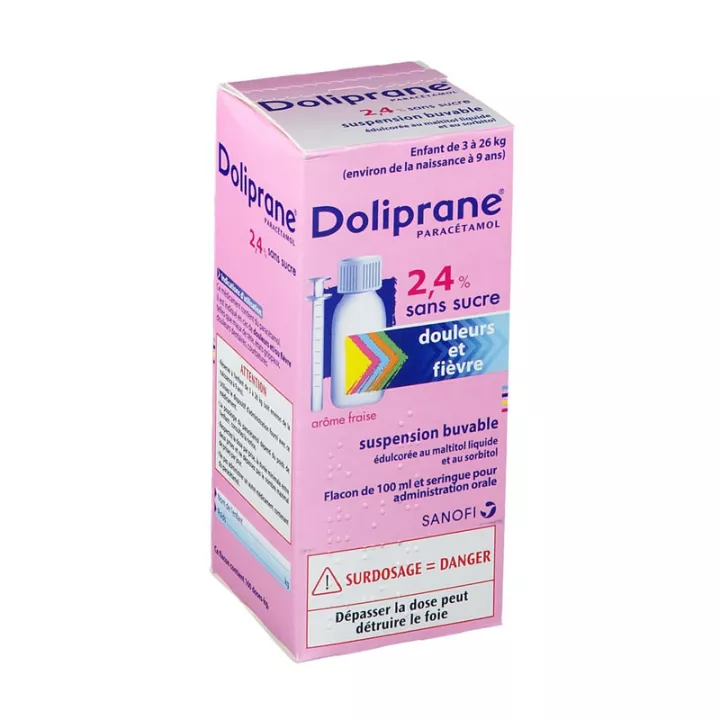 DOLIPRANE 2,4% SUSPENSION BUVABLE 100ML 