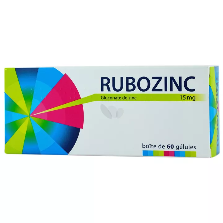 RUBOZINC 15MG Inflammatory acne 60 capsules