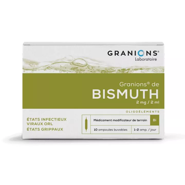 GRANIONS BISMUTH Bi AMPOULES BUVABLES 2ML 10