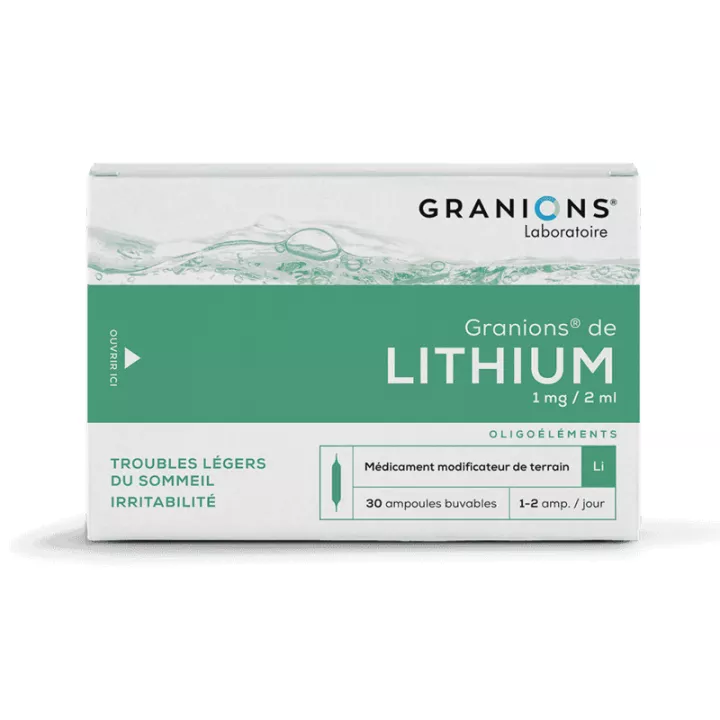 Granions Lithium Spurenelement 30 trinkbare Ampullen