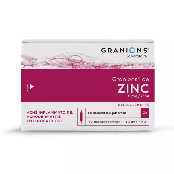 GRANIONS ZINC AMPOULES BUVABLES 2ML 30