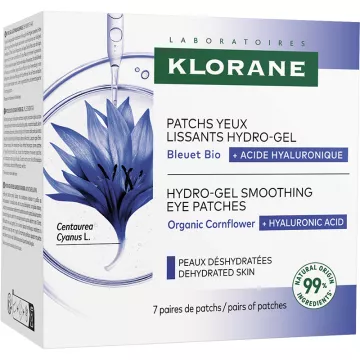 Klorane Organic Cornflower Hydro-Gel Smoothing Eye Patches + Hyaluronic Acid
