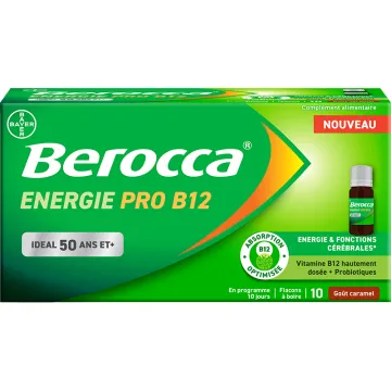 Berocca Énergie Pro B12 50 лет и старше 10 флаконов по 10 мл