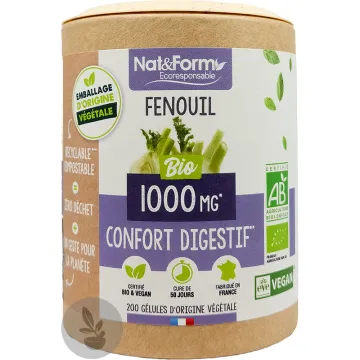 Nat & Form Venkel Bio 200 Plantaardige Capsules Eco 