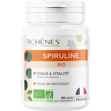 3Chênes Organic Spirulina, 100 tablets
