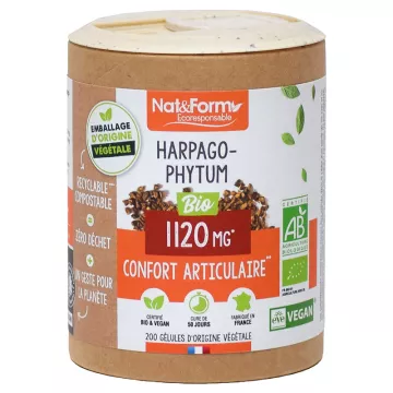 Nat & Form Organic Harpagophytum 200 Eco Vegetable Capsules
