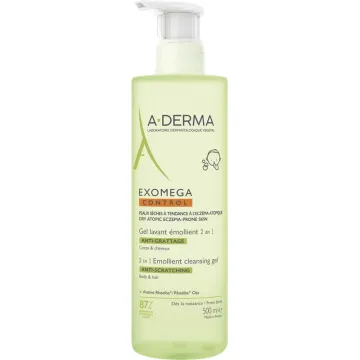 A-Derma Exomega Control Смягчающий очищающий гель 2 в 1, 500 мл