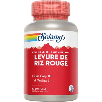 Solaray Rode Rijst Gist plus CoQ-10 en Omega 3 60 capsules