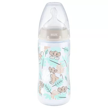Стеклянная детская бутылочка Nuk First Choice + 240 мл Силиконовая смесь 0-6 месяцев
