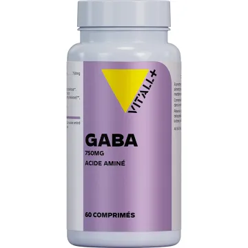 Vitall+ Gaba 750 mg Acide Aminé 60 Comprimés