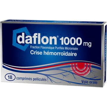 Daflon 1000mg aambeiencrisis 18 tabletten
