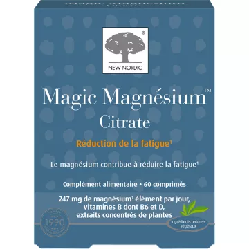 Nuevo Nordic Magic Magnesio Citrato Fatiga 60 comprimidos