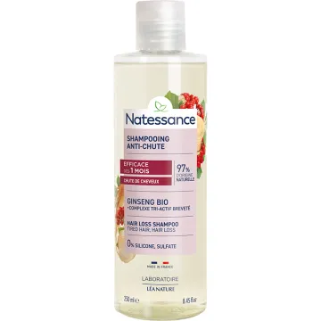 Shampoo anticaduta al ginseng biologico Natessance 250ml