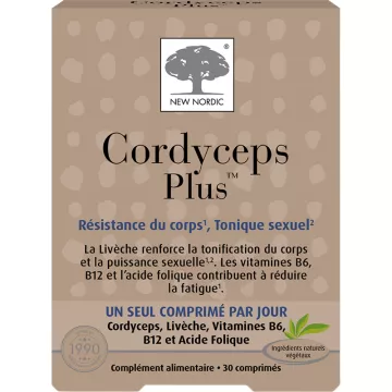 Nieuwe Nordic Cordyceps Plus Energie & Seksuele Tonus 30 tabletten
