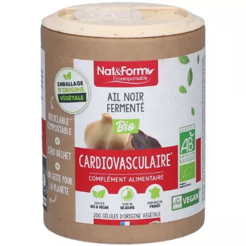 Nat & Form Organic Black Garlic 200 Vegetable Capsules Eco