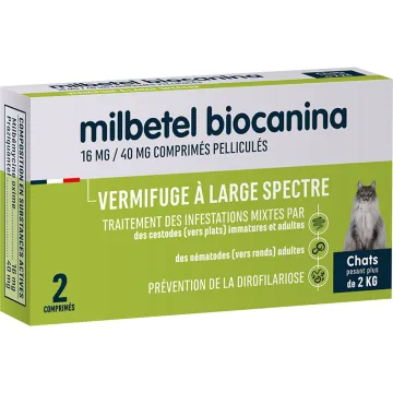 Biocanina Milbetel Vermifuge Cat 2 tablets