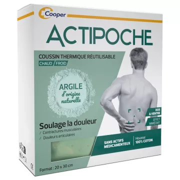 Actipoche Thermal Cushion Back Stomach Clay 20 x 30 cm