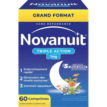 Novanuit Triple Action Melatonin + Plant Extracts