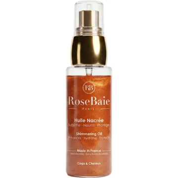 Olio perlato alla rosa e frutti di bosco per corpo e capelli 50 ml