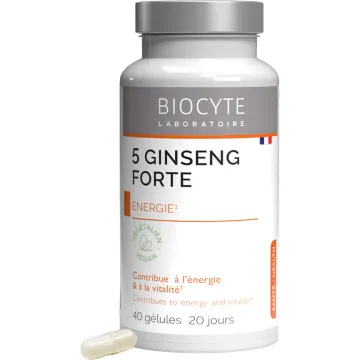 Biocyte 5 Ginseng forte 40 Cápsulas