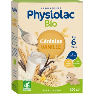 Physiolac Organic Cereals Vanilla Flour 200g