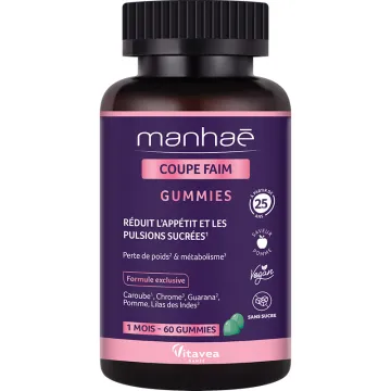 Manhaé Coupe Faim Naturel 60 Gummies 