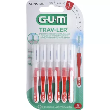 Sunstar Gum Brossette Interdentaire Trav-Ler 0,8 mm 