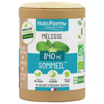 Nat & Form Melisse Bio 200 Gélules Végétales Eco 