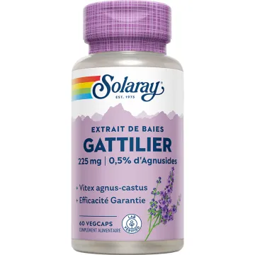 Solaray Extrait de Baies Gattilier 225 mg 60 gélules