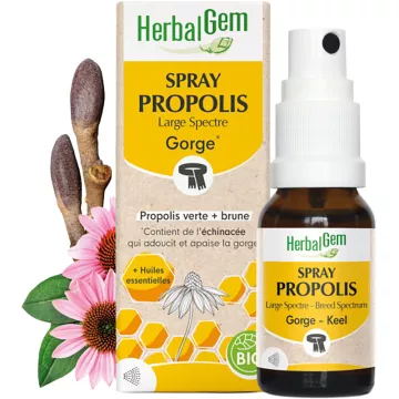 Herbalgem Propolis Large Spectre Bio Spray Hals 15 ml