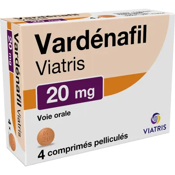 Vardenafil 20 mg Viatris Traitement Érectile comprimés