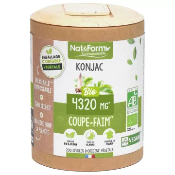 Nat & Form Organic Konjac 200 Capsule Vegetali Eco