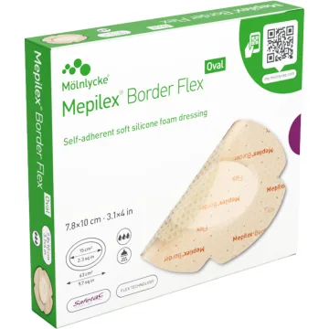 Penso Hidrocelular Auto-Fixante de Silicone Oval Mepilex Border Flex