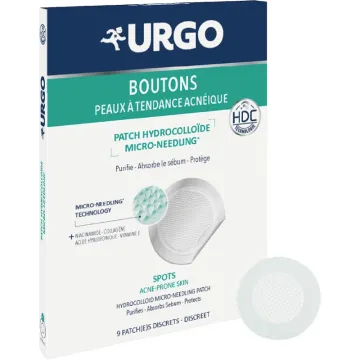 Urgo Buttons Patch Hydrocolloid Micro-Needling x9