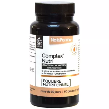 Nat &amp; Form Nutraceutique Complex Nutri 60 Vegetarische Kapseln