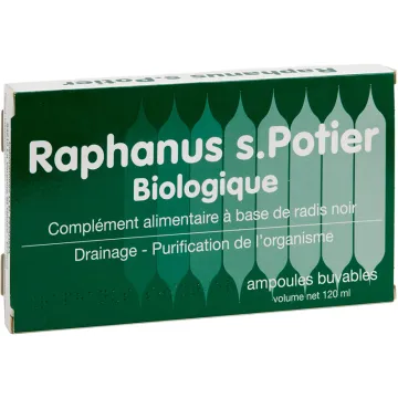Raphanus-S Potier Bio, 12 ampollas para tomar por vía oral