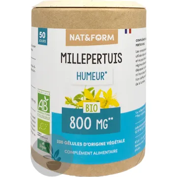 Nat & Form Hipérico Biológico 200 Cápsulas Vegetais