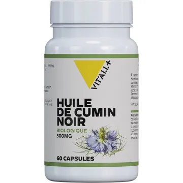 Vitall+ Huile de Cumin Noir Bio 500mg 60 capsules